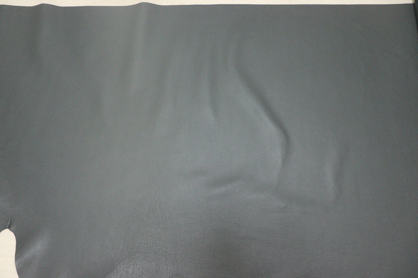 ds28円!新入荷!イタリアンレザー もちもち グレー シボ型押し 225ds