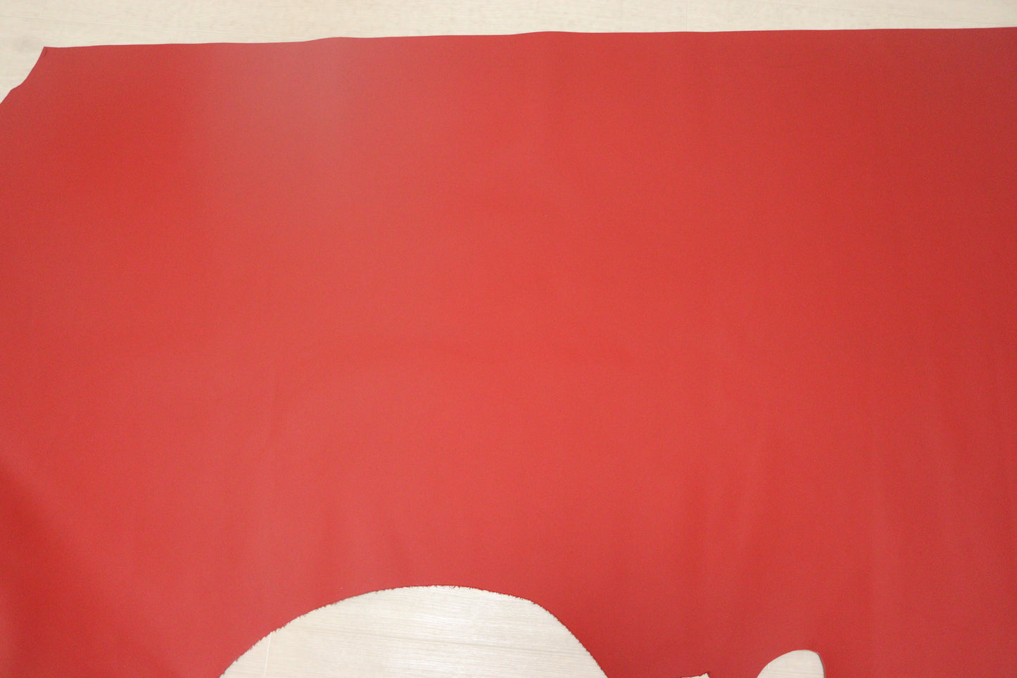 ds30円!新入荷!イタリアンレザー 顔料仕上げ レッド スムース加工 187ds