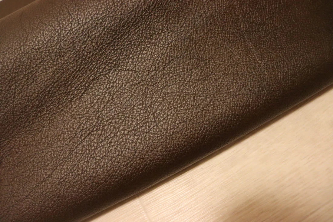 ds30円!新入荷!イタリアンレザー ディア調 シュリンク加工 ヴィンテージブラウン 287ds