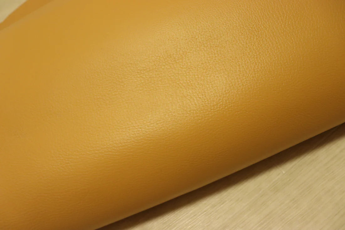ds28円!新入荷!姫路レザー マスタードイエロー スムース加工 220ds