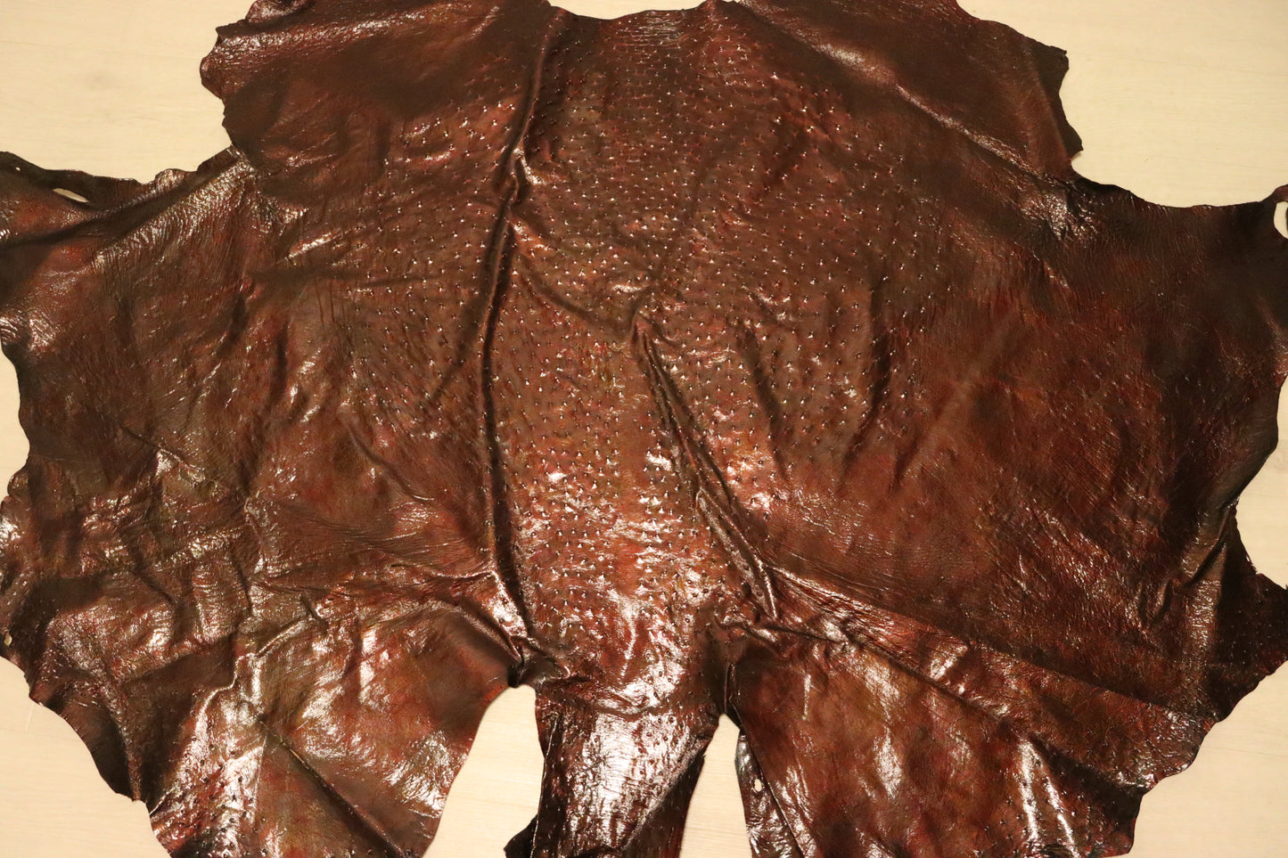 ds35円!希少!オーストリッチ エナメル ボルドー 136ds