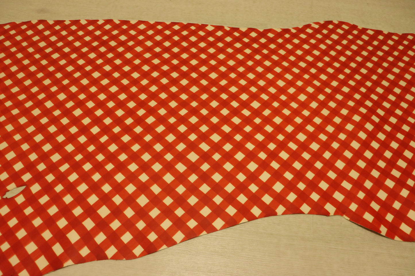 ds35円!新入荷!チェックプリント オレンジレッド 118ds