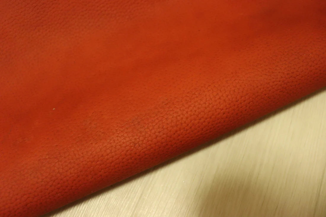 ds22円! 新入荷!訳あり 姫路レザー レッドブラウン シボ型押し ヌメ革 230ds