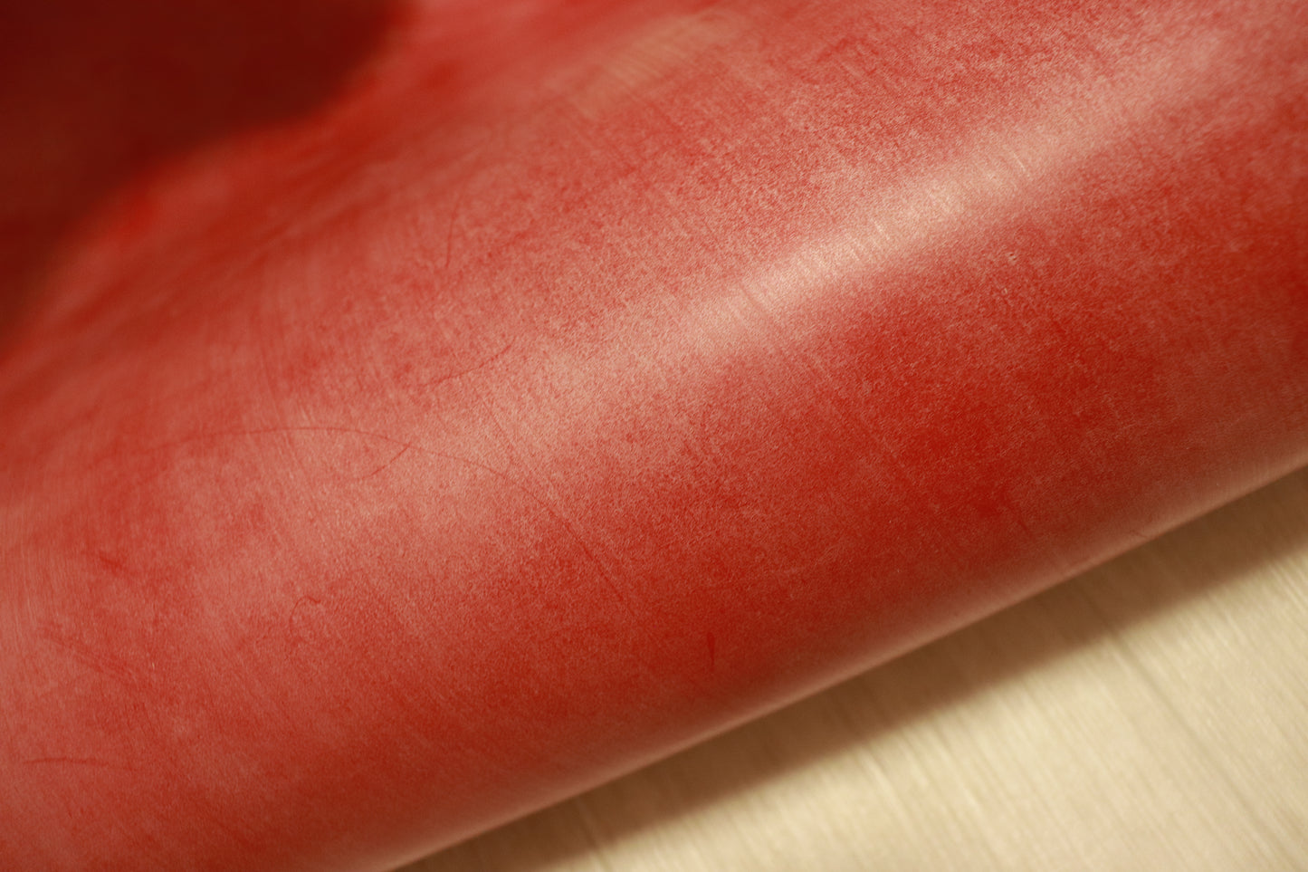 ds150円!新入荷!上質!ブライドルレザー ハギレ レッド ヌメ革 55ds