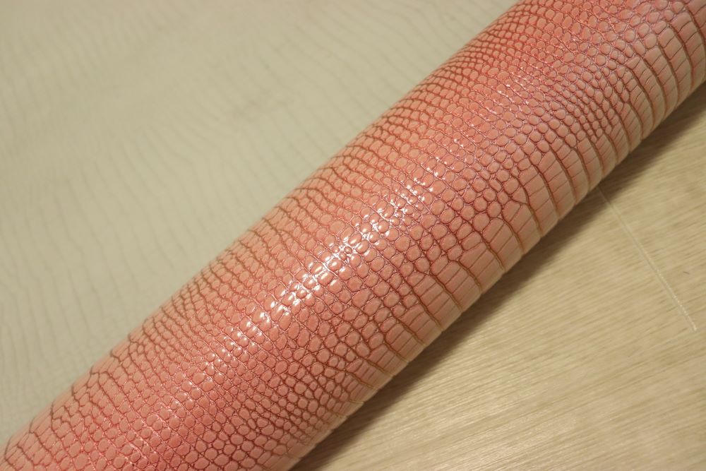 ds35円!新入荷!グラデーション クロコ型押し エナメル ピンク 107ds