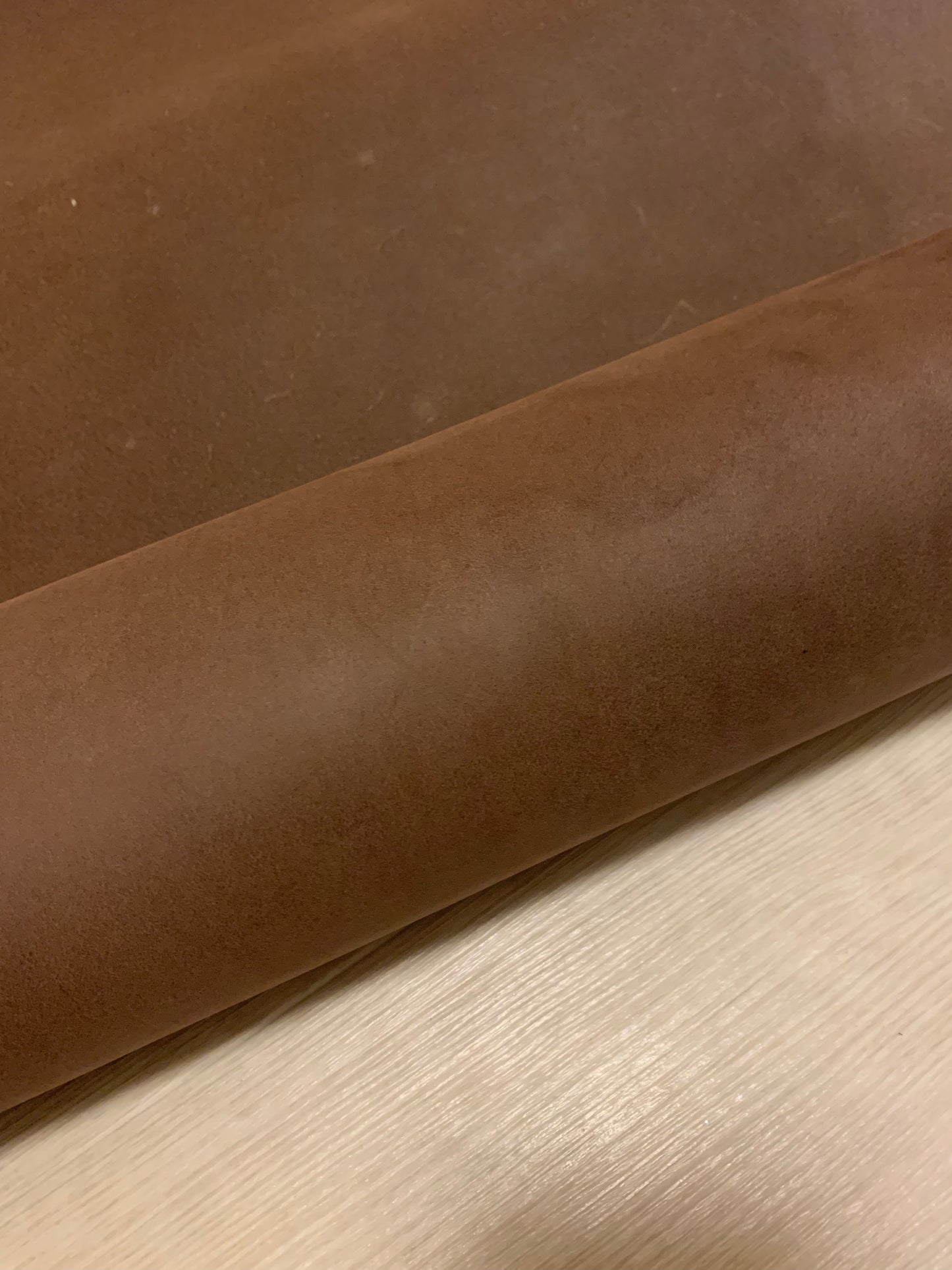 ds45円!新入荷!姫路レザー 吟すり加工 ヌメ革 ブラウン 203ds