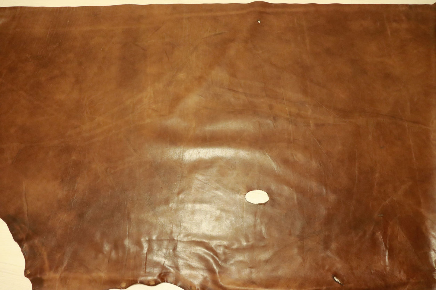 ds35円!新入荷!イタリアンレザー オイルワックス プルアップ加工 チョコブラウン 286ds