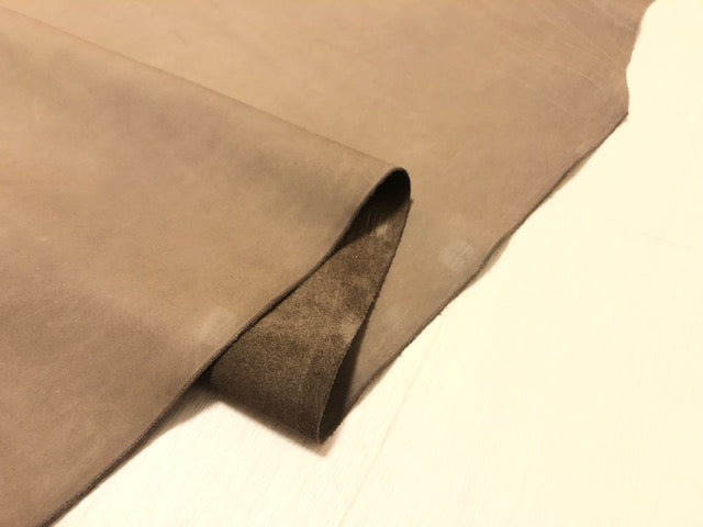 ds30円!やや訳あり・・SALE!イタリアンレザー 吟すり加工 モカグレー 170ds