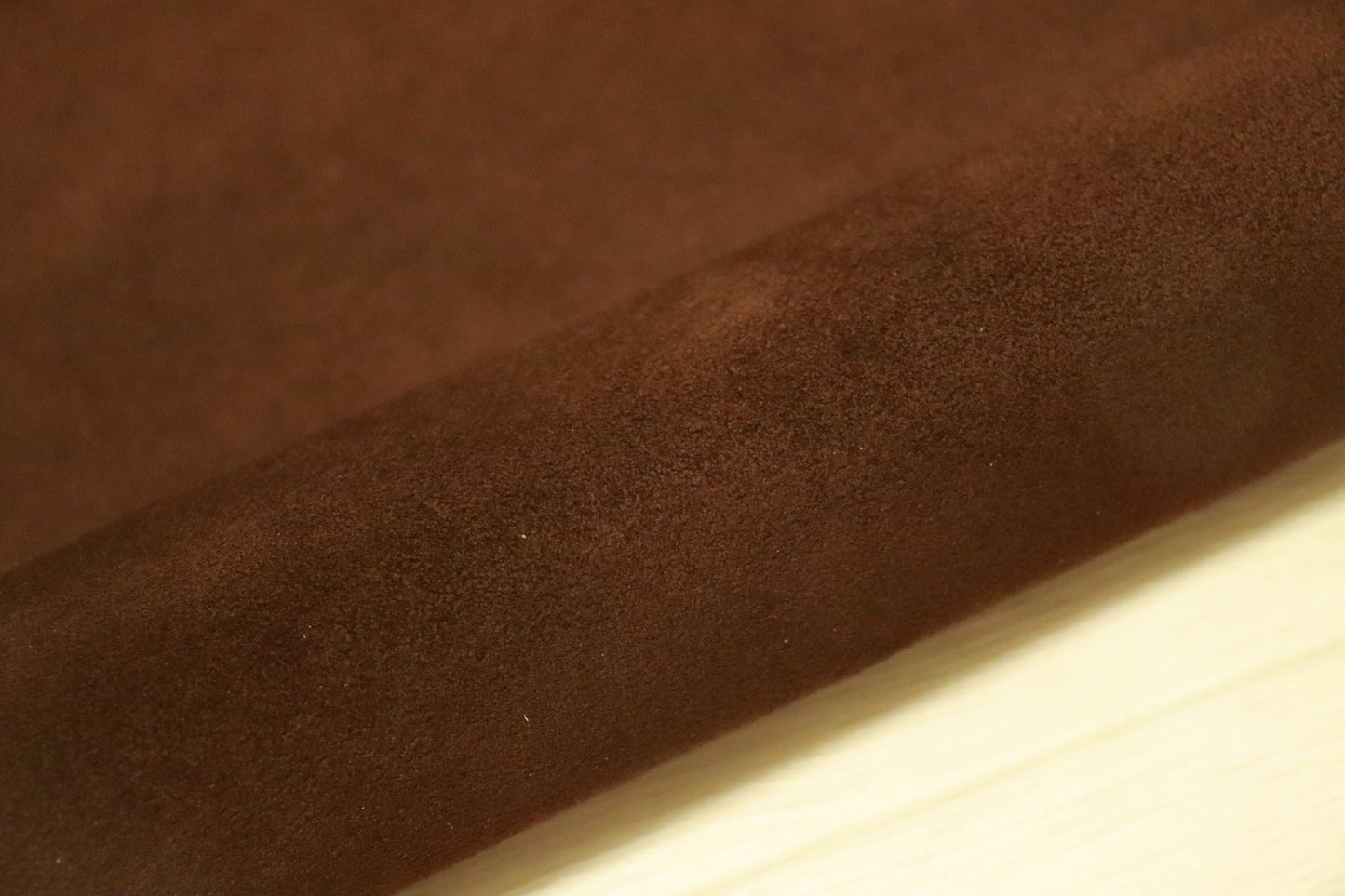 ds25円!SALE!カーフベロア チョコブラウン 丸革 154ds