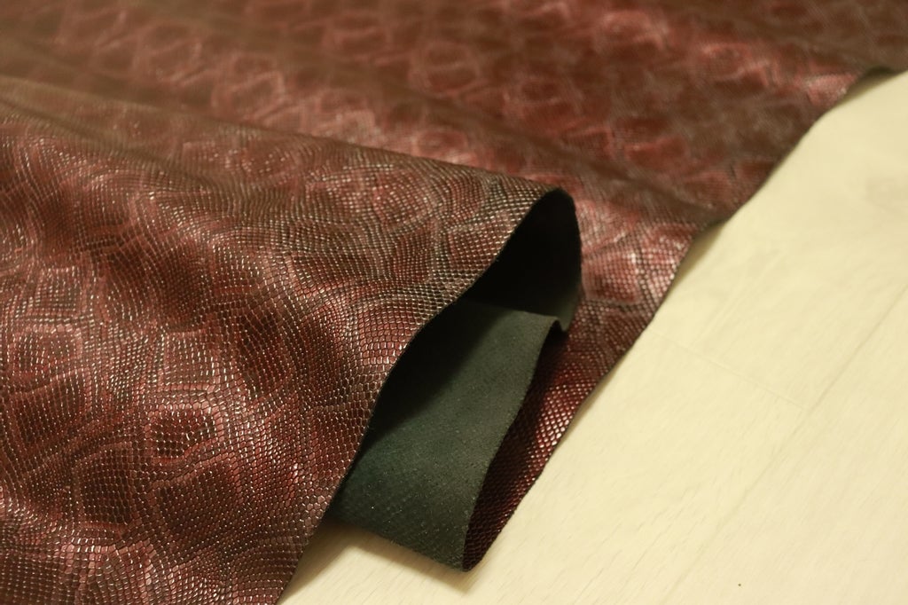 ds38円!イタリアンレザーステンドグラス調 エナメル ブラウン 195ds