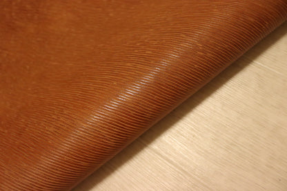 ds72円！イタリアンレザー　ショルダー　エピ調　ナチュラルブラウン　123ds