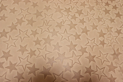 ds35円！新入荷！スター型押し　生成り　ヌメ革　65ds