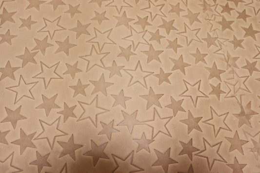 ds35円！新入荷！スター型押し　生成り　ヌメ革　65ds