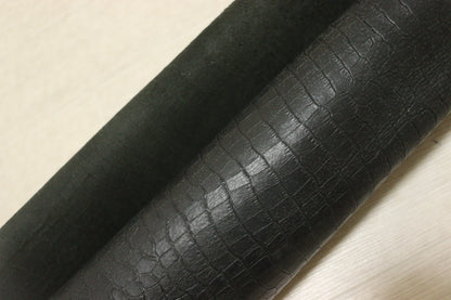 ds28円！新入荷！顔料仕上げ　クロコ型押し　ブラック　171ds