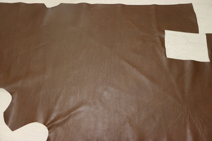 ds38円！新入荷！イタリアンレザー　やや訳あり　シボ型押し　チョコブラウン　175ds