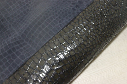 ds30円！新入荷！エナメル　クロコ型押し　グレー　90ds