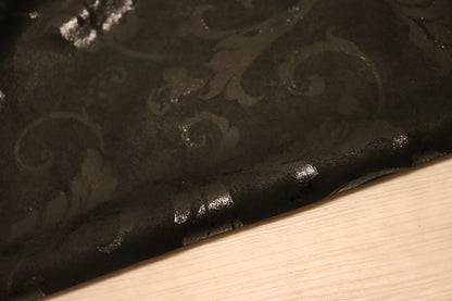 ds28円！新入荷！イタリアンレザー　ベロアプリント　ブラック　90ds