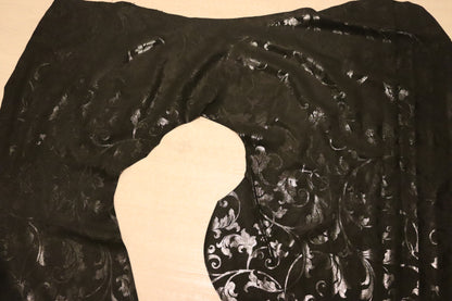 ds28円！新入荷！イタリアンレザー　ベロアプリント　ブラック　90ds