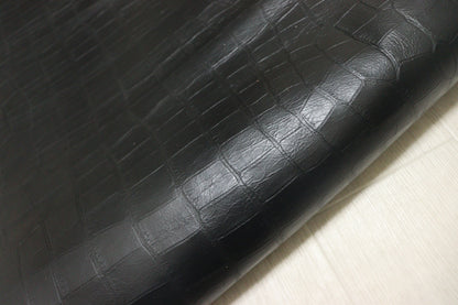 ds28円！新入荷！ブラック　オイルレザー　クロコ型押し　240ds