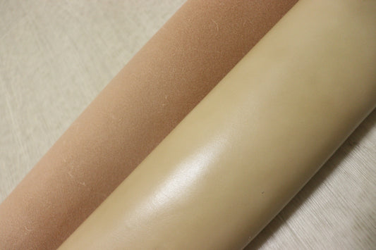 ds30円！新入荷！セミアニリン　ヌメ革　ベージュ　214ds