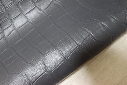 ds28円！新入荷！顔料仕上げ　クロコ型押し　グレー　213ds