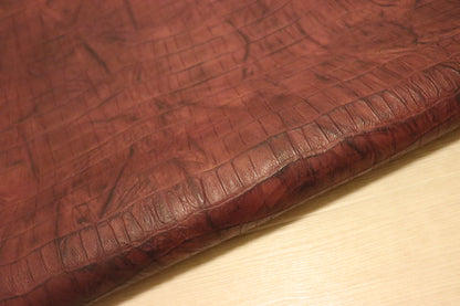 ds72円！イタリアンレザー　オイルヌメ　ショルダー　絞り加工　パープル系　129ds