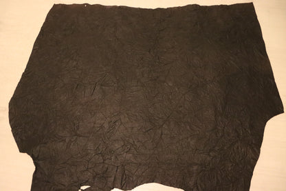 ds72円！イタリアンレザー　オイルヌメ　ショルダー　絞り加工　ブラック　123ds