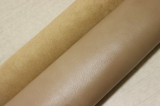 ds28円！新入荷！イタリアンレザー　パールベージュ　シュリンク加工　210ds