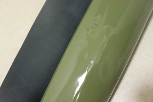 ds22円！やや訳あり　イタリアンレザー　抹茶グリーン　エナメル　130ds