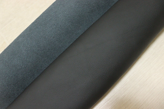 ds28円！新入荷！イタリアンレザー 　ブラック　シボ型押し　296ds