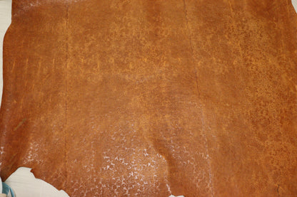 ds65円！やや訳あり　イタリアンレザー　キャメル　ショルダー　オイルヌメ　ローゼ型押し　164ds