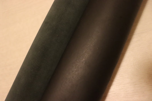 ds65円！イタリアンレザー　ヌメ革　ブラック　オイルヌメ　キップ　177ds