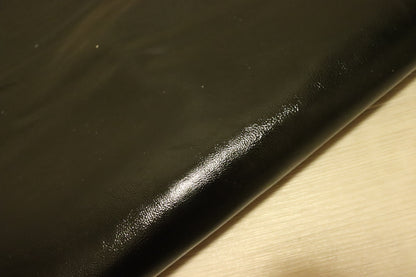 ds22円！新入荷！イタリアンレザー　シワ加工　ブラック　エナメル　155ds
