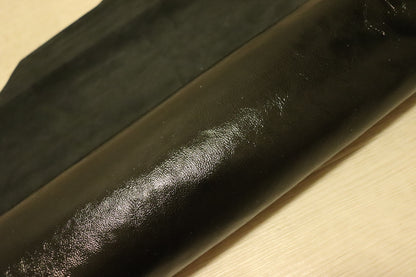 ds22円！新入荷！イタリアンレザー　シワ加工　ブラック　エナメル　155ds