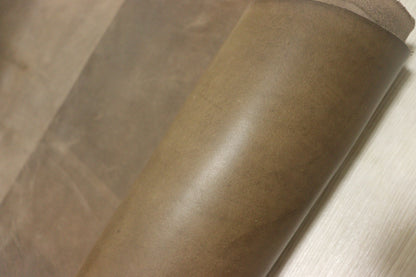 ds52円！イタリアンレザー　ヌメ革　ピットなめし　ベリー　オリーブ　104ds