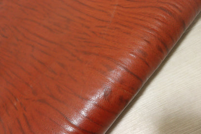 ds28円！訳あり　絞り加工　オレンジキャメル　アニリン仕上げ　ヌメ革　176ds