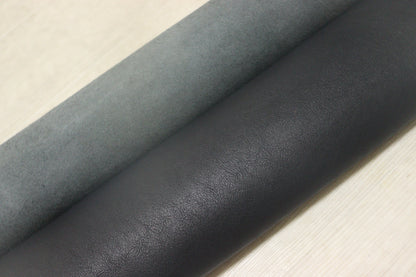 ds50円！イタリアンレザー　オイルヌメ　ブラック　スムース加工　168ds