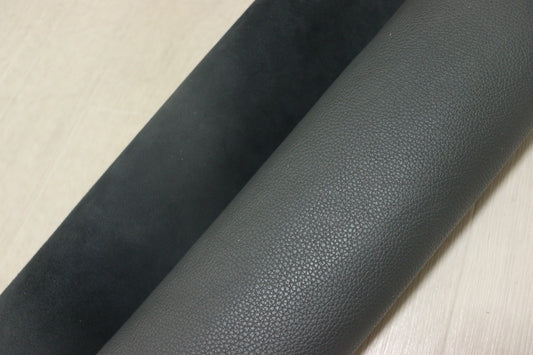 ds28円！新入荷！イタリアンレザー　もちもち　グレー　シボ型押し　225ds