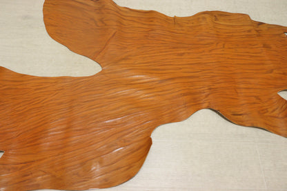 ds28円！訳あり　絞り加工　イエローキャメル　アニリン仕上げ　ヌメ革　90ds