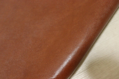 ds25円！新入荷！リザード型押し　レッドブラウン　ハギレ　140ds