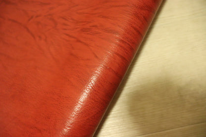 ds30円！新入荷！絞り加工　レッド　ヌメ革　ヤギ　67ds