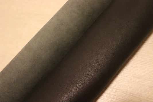ds60円！イタリアンレザー　ヌメ革　ブラック　オイルヌメ　168ds