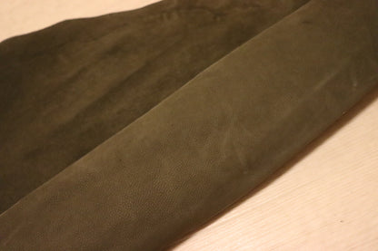 ds28円！新入荷！イタリアンレザー　吟すり加工　カーフスキン　オリーブ　118ds