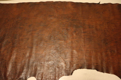 ds28円！新入荷！コンビヌメ　ウェーブ型押し　ブラウン　240ds