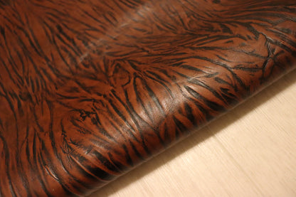 ds28円！新入荷！コンビヌメ　ウェーブ型押し　ブラウン　240ds