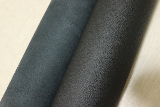 ds28円！イタリアンレザー　顔料仕上げ　ブラック　シュリンク加工　252ds