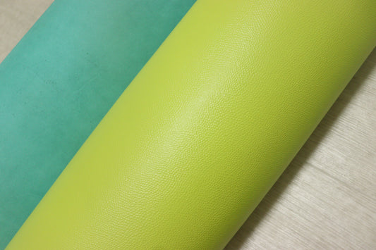 ds28円！新入荷！顔料仕上げ　イエローグリーン　シボ型押し　230ds