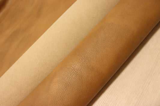 ds60円！新入荷！CONCERIA 800社　ナチュラルブラウン　ムラ染加工　ヌメ革　132ds