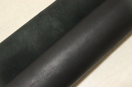 ds65円！イタリアンレザー 　オイルヌメ　ブラック　ショルダー　スムース加工　140ds