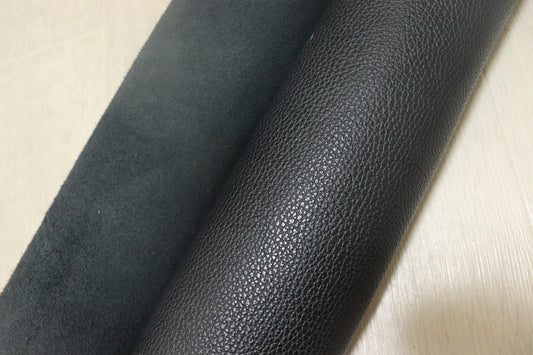 DS30円！新入荷！イタリアンレザー　もちもち　ブラック　シュリンク加工　246DS